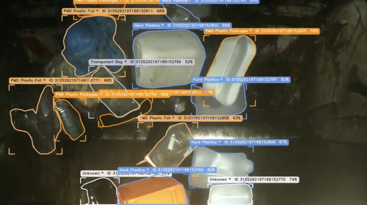 AI-detectie van afvalfracties tijdens de lediging